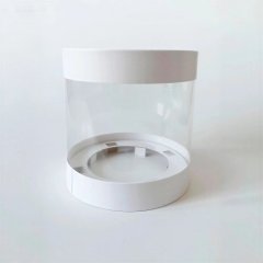 Коробка для кулича/торта тубус с ложементом белая 20х20 см 