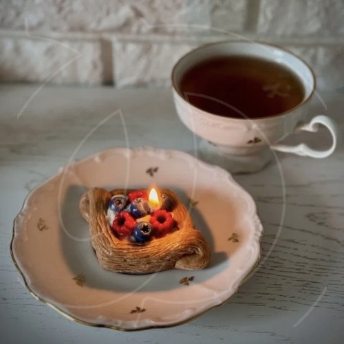 Свеча интерьерная "Слойка маленькая" 