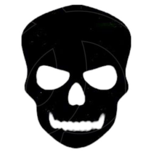 Набор топперов декоративных акриловых "Черепа" Чёрный 2х3 см 6 шт Тск196