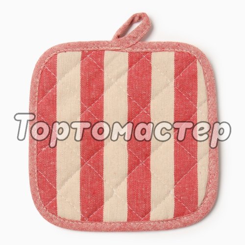 Прихватка кухонная "Полосочки красные" 10103128