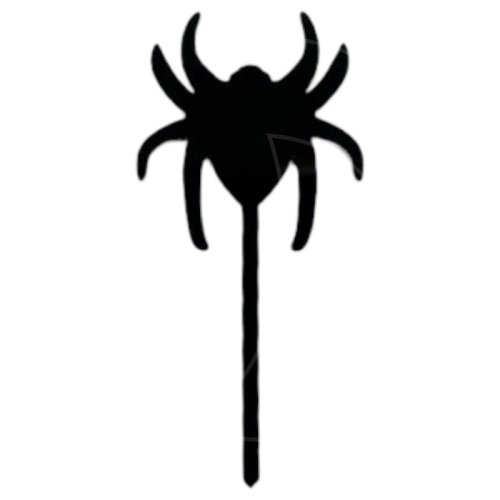 Набор топперов декоративных акриловых "Пауки" Чёрный 3х3,5 см 5 шт Тск194