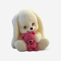 Фигурка из шоколадной глазури "Зайка с мишкой" 