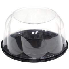 Контейнер для десерта Круг Чёрный D19,5 H10 ЮУПМ6033