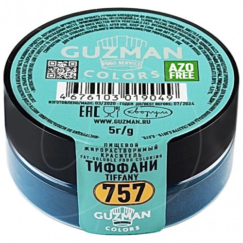 Краситель пищевой сухой жирорастворимый GUZMAN "Тиффани 757" 5 г 757, 419 ₽ Краситель пищевой сухой жирорастворимый GUZMAN "Тиффани 757" 5 г 757