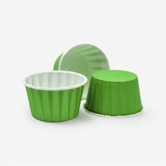 Капсула бумажная с подворотом Зелёная (с ламинацией) D50 H40 100 шт ForG MUFFIN PRO G/W 50*40 C