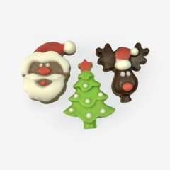 Набор фигурок из шоколадной глазури "Новогодние элементы" 3 шт 