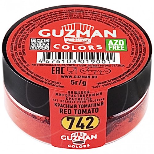 Краситель пищевой сухой жирорастворимый GUZMAN "Красный томатный 742" 5 г 742, 419 ₽ Краситель пищевой сухой жирорастворимый GUZMAN "Красный томатный 742" 5 г 742