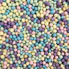 Посыпка кондитерская из дутого риса жемчуг матовый "Пастельный микс" 1,5 кг 299М