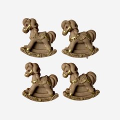 Фигурка из шоколадной глазури "Лошадка-качалка мини" 