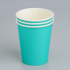 Стакан бумажный Бирюзовый 250 мл 9560896
