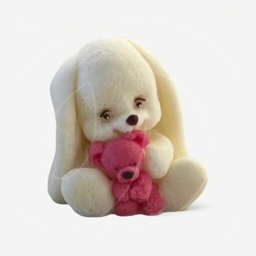 Фигурка из шоколадной глазури "Зайка с мишкой" 