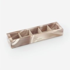 Коробка на 5 конфет с пластиковой крышкой "For You" 23х6х3 см 10508286