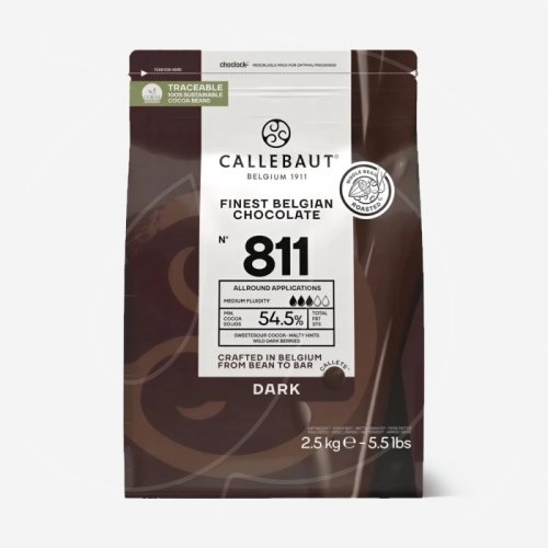 Шоколад тёмный CALLEBAUT 54,5% 250 г 811NV-595,  811-RT-U71