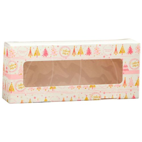 Коробка для сладостей с окном "С Новым Годом!" 17х7х4 см 7189208