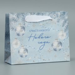 Пакет бумажный "Новогодняя нежность" 15х12х5,5 см 9564883