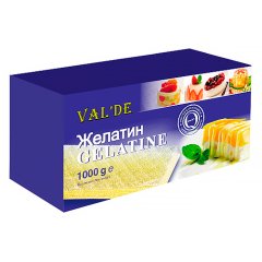 Желатин пищевой листовой 140 bloom Val'de 1 кг 