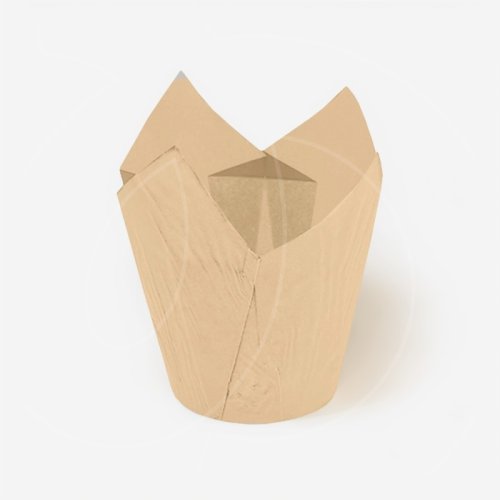 Капсула бумажная тюльпан "Крафт" D50 H90 1 шт Б-101		