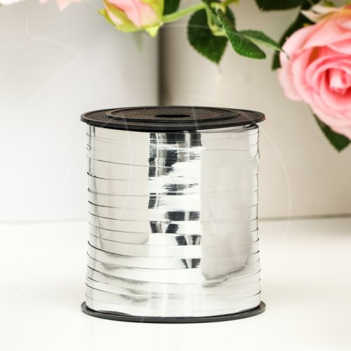 Лента для декора и упаковки Металлизированная Серебро 2,5 см 9376660